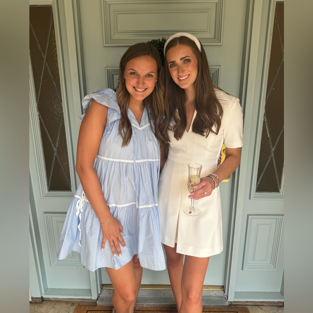 Worn once for bridal shower and freshly dry cleaned! No stains or imperfections.